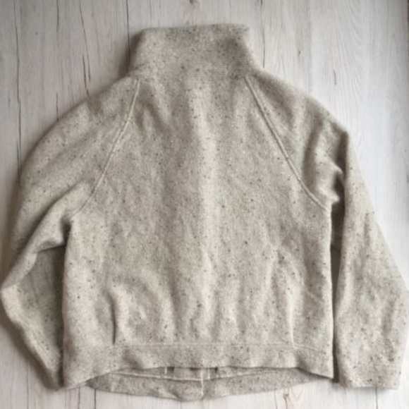 EILEEN FISHER Beige Speckled Wool Blend Cardigan - Picture 3 of 7